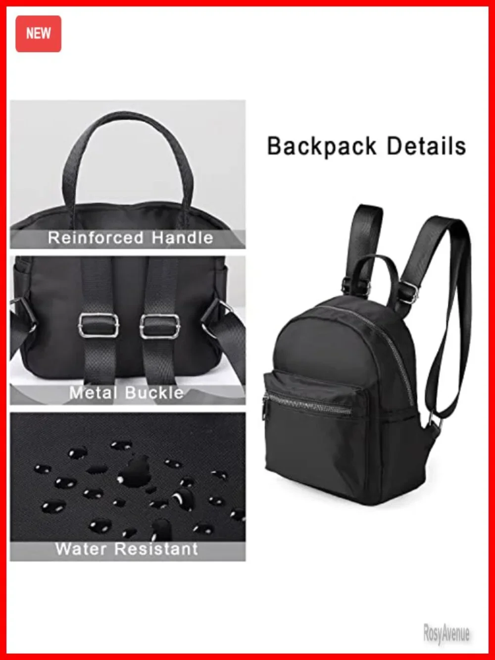 Mini Backpack Purse Waterproof Travel Shoulder Bag with Adjustable Strap